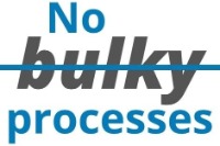 "No bulky processes" graphic