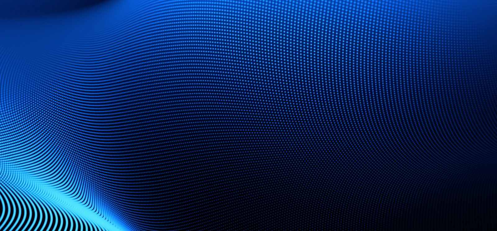 Blue digital mesh waves